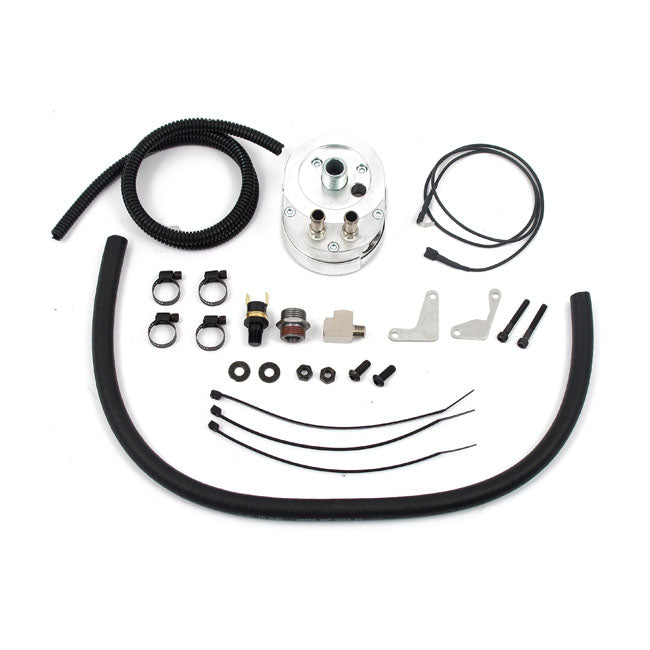 Jagg, oil cooler kit. Low mount - Horizontal - 10 row - Fan Oil Cooler Jagg Oil Coolers