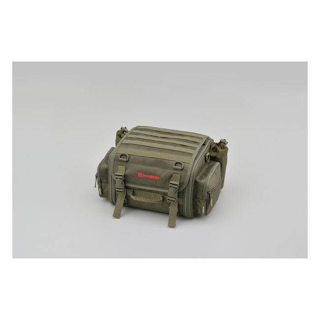 Daytona, HenleyBegins seat bag. 20-26 liter. Khaki Saddlebags Daytona