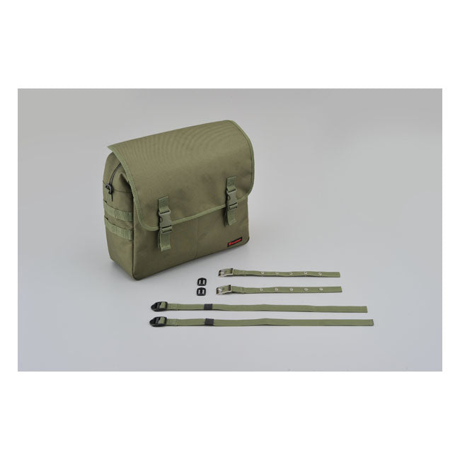 Daytona, HenleyBegins saddlebag. 15 liter. Khaki Saddlebags Daytona