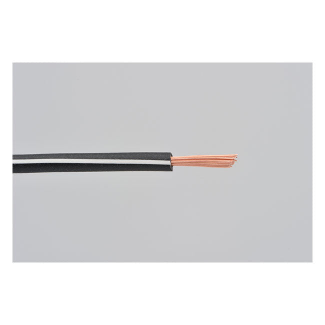 Electrical Wire. 2 Meter 0.75sq. Black/White Wiring Mcs