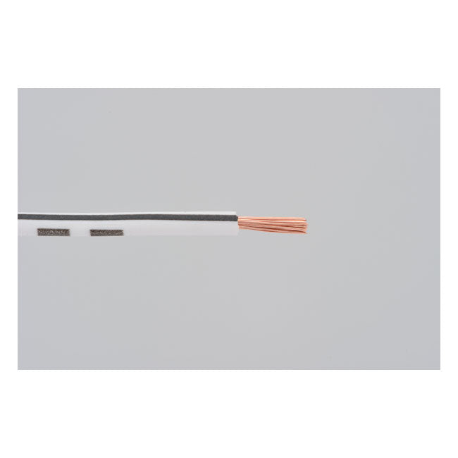 Electrical Wire. 2 Meter 0.75sq. White/Black Wiring Mcs