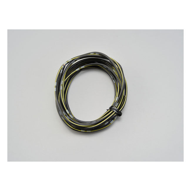 Electrical Wire. 2 Meter 0.75sq. Black/Yellow Wiring Mcs