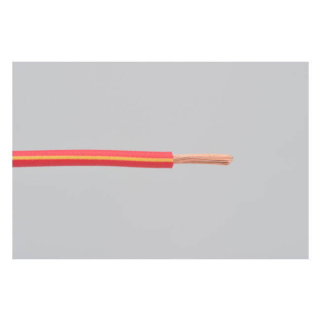 Electrical Wire. 2 Meter 0.75sq. Red/Yellow Wiring Mcs