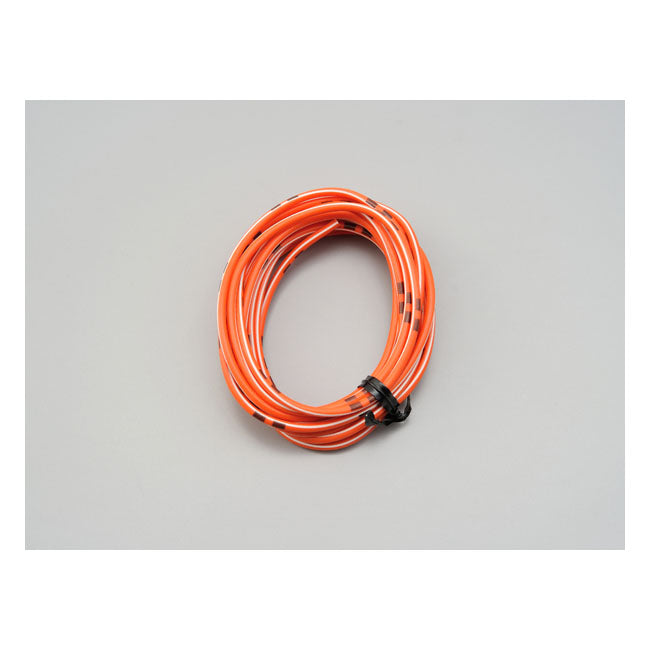 Electrical Wire. 2 Meter 0.75sq. Orange/White Wiring Mcs