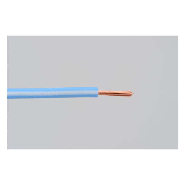 Electrical Wire. 2 Meter 0.75sq. Light Blue/White Wiring Mcs