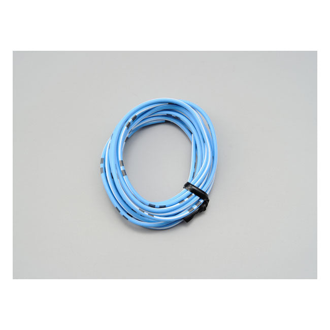 Electrical Wire. 2 Meter 0.75sq. Light Blue/White Wiring Mcs