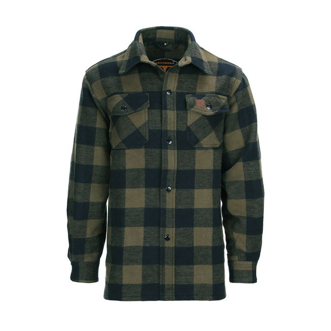 Lumberjack Flannel Shirt Checkered Black/Olive Shirts Army Surplus