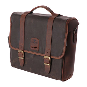 Longride, Click On Classic Saddlebag Waxed Cotton. Khaki Touring Luggage Longride
