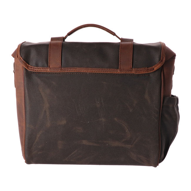 Longride, Click On Classic Saddlebag Waxed Cotton. Khaki Touring Luggage Longride