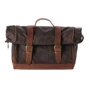 Longride, Click On Old Chopper Saddlebag Waxed Cotton. Khaki Touring Luggage Longride