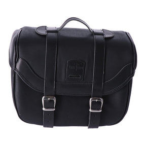 Longride, Click On Retro Saddlebag Waxed Cotton. Black Touring Luggage Longride