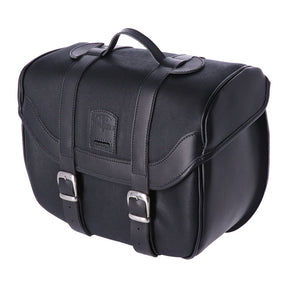 Longride, Click On Retro Saddlebag Waxed Cotton. Black Touring Luggage Longride