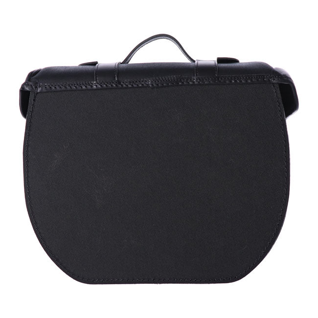 Longride, Click On Retro Saddlebag Waxed Cotton. Black Touring Luggage Longride