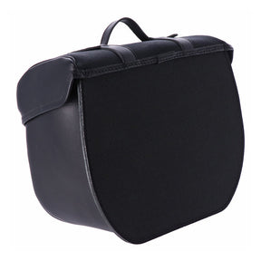 Longride, Click On Retro Saddlebag Waxed Cotton. Black Touring Luggage Longride