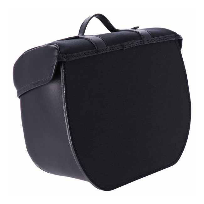 Longride, Click On Retro Saddlebag Waxed Cotton. Black Touring Luggage Longride