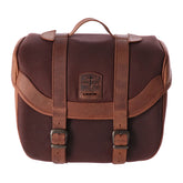 Longride, Click On Retro Saddlebag Waxed Cotton. Brown Touring Luggage Longride