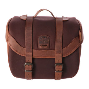 Longride, Click On Retro Saddlebag Waxed Cotton. Brown Touring Luggage Longride