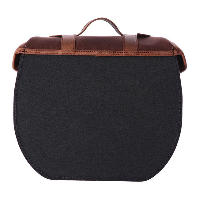Longride, Click On Retro Saddlebag Waxed Cotton. Brown Touring Luggage Longride