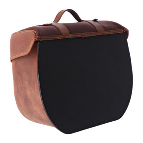 Longride, Click On Retro Saddlebag Waxed Cotton. Brown Touring Luggage Longride
