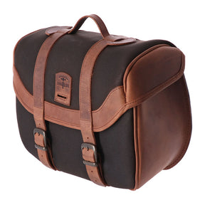Longride, Click On Retro Saddlebag Waxed Cotton. Khaki Touring Luggage Longride
