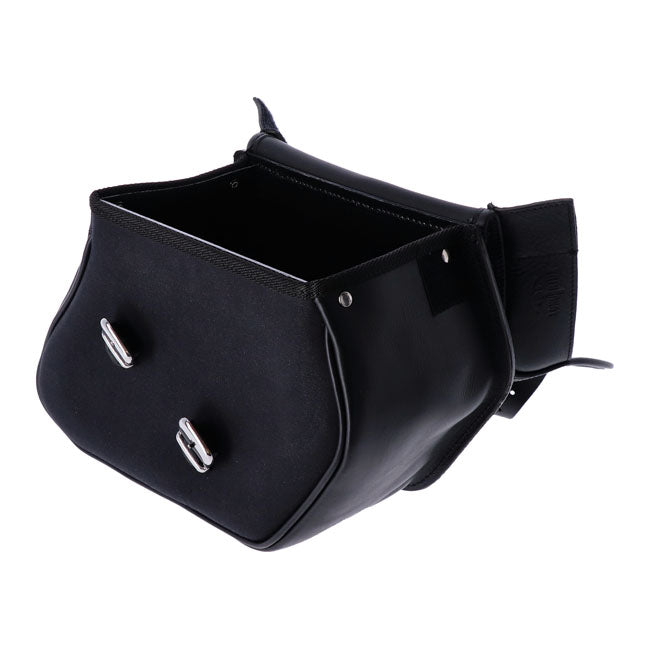 Longride, Heritage Waxed Cotton Saddlebags. Black Touring Luggage Longride