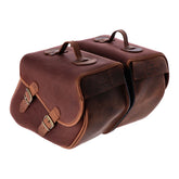 Longride, Waxed Cotton Saddlebags. Brown Touring Luggage Longride