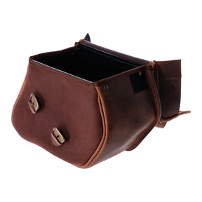 Longride, Waxed Cotton Saddlebags. Brown Touring Luggage Longride