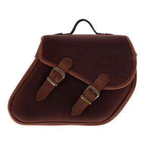 Longride, Waxed Cotton Saddlebags. Brown Touring Luggage Longride