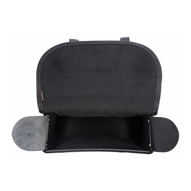Longride, Throw Over Saddlebags Waxed Cotton. Black Touring Luggage Longride