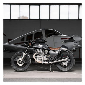 Longride, Heritage Waxed Canvas Tank Bag. Black Touring Luggage Longride
