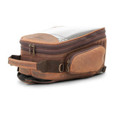 Longride, Heritage Waxed Canvas Tank Bag. Brown Touring Luggage Longride