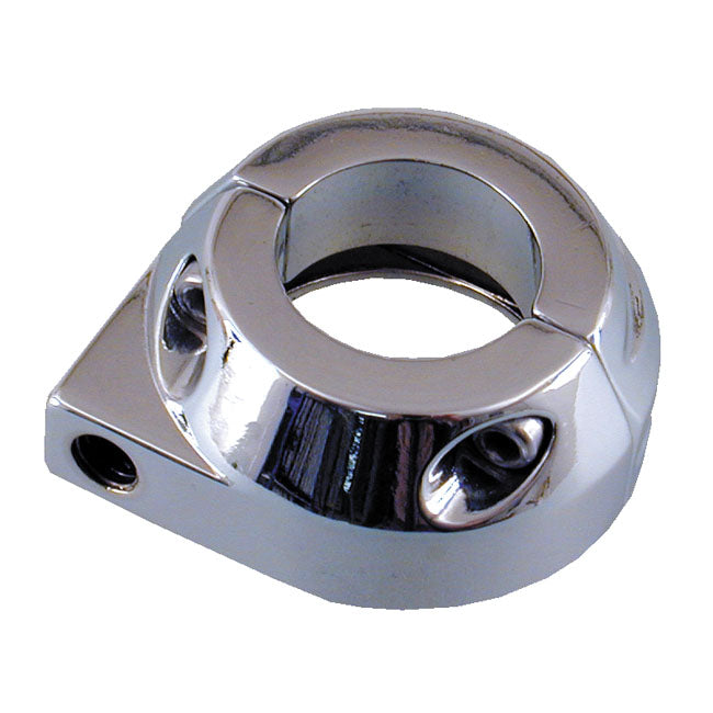 Custom Throttle Clamp, Single Cable. Chrome Throttle Clamps Mcs