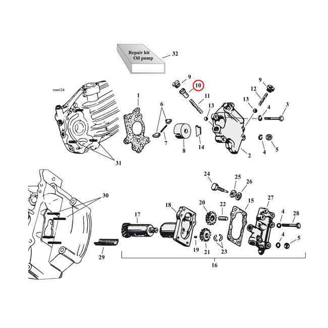 Adjusting Screw, By Pass Valve Oil Pump Parts Samwel
