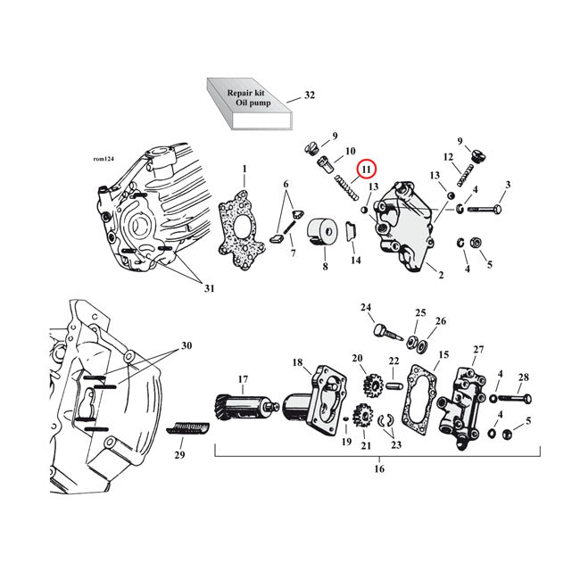 Spring, By Pass Valve Oil Pump Parts Mcs