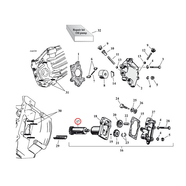 Drive Shaft, Scavenger & Breather Gear Oil Pump Parts Samwel