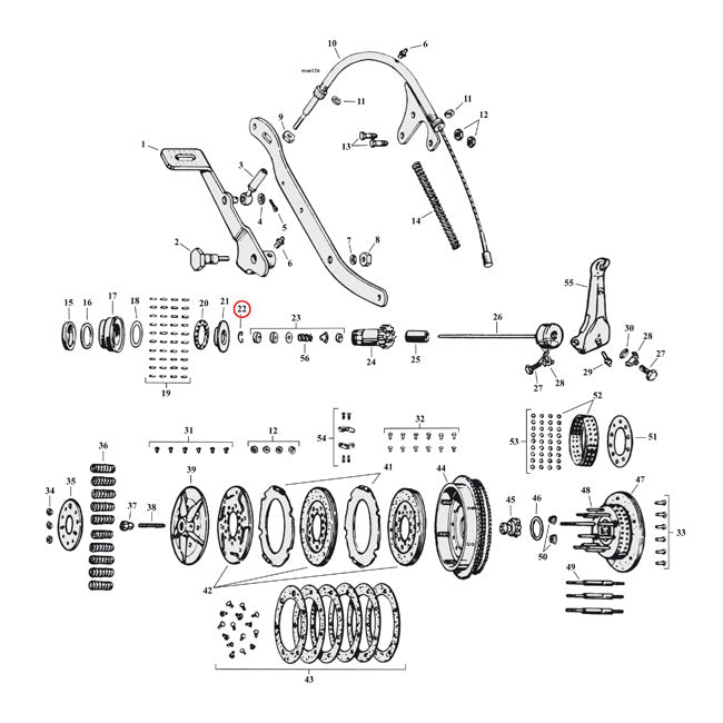 Retaining Ring, Pushrod Guide Clutch Misc Samwel