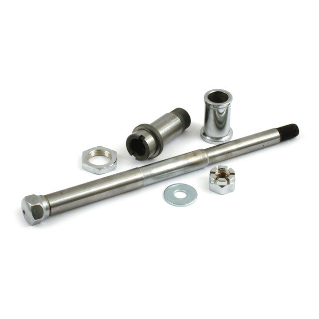 Front Wheel Axle Set. Chrome Wheel Axles Samwel