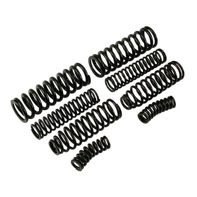 Heavy Duty 8 Spring Set For Early Springer Forks. Black Springer Forks Misc Samwel