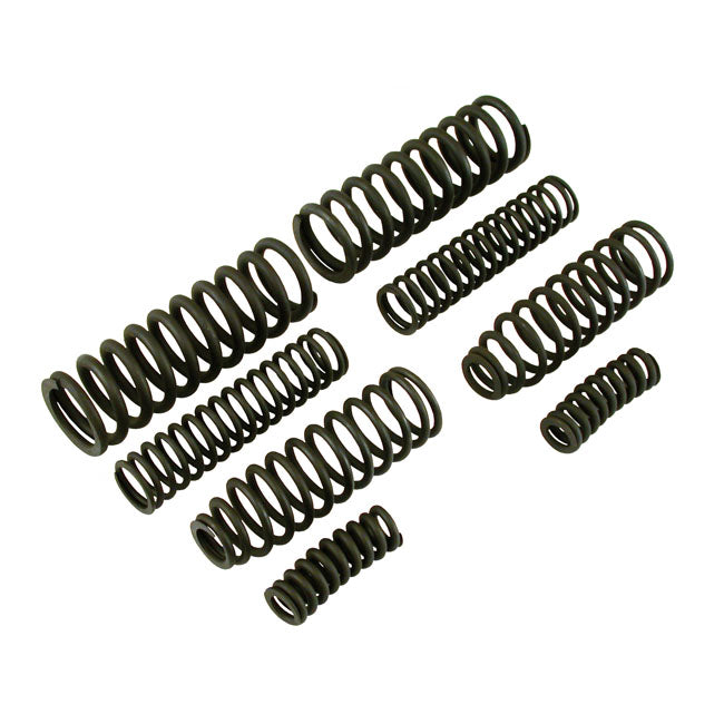 Heavy Duty 8 Spring Set For Early Springer Forks. Black Par Springer Forks Misc Samwel