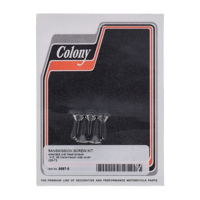 Colony bolt set, transmission side cover. Black Transmission Mount Kits Colony