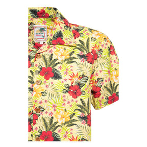 King Kerosin Aop Tropical Hawaiian Style Shirt Blazing Yello Shirts King Kerosin