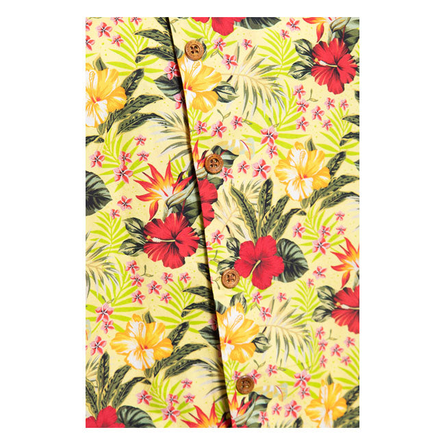 King Kerosin Aop Tropical Hawaiian Style Shirt Blazing Yello Shirts King Kerosin