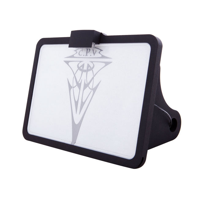 Cpv, ''Slide In'' License Plate Bracket. Side Mount, Black License Plate Brackets Cpv