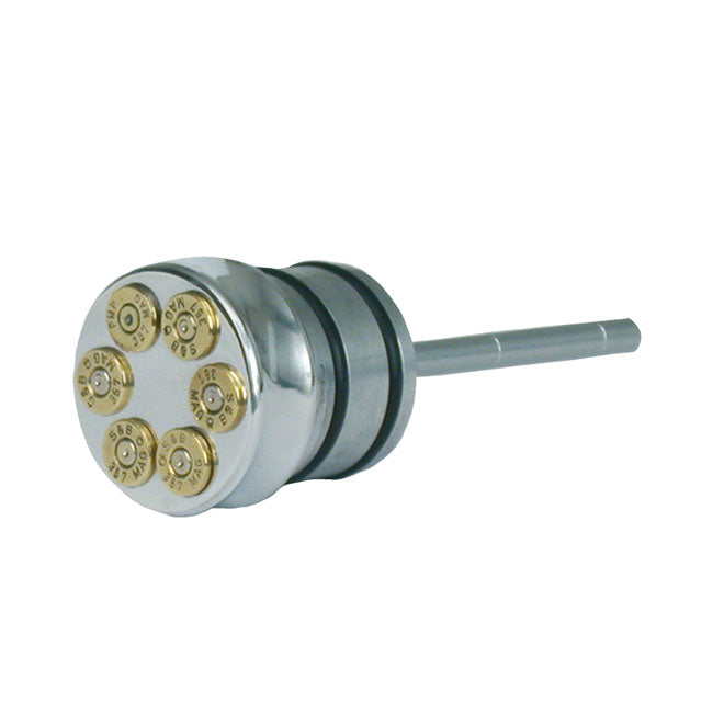 Cvp, Oil Tank Fill Plug, With Dipstick. Bullet. Polished Oil Tanks Dipsticks Cpv