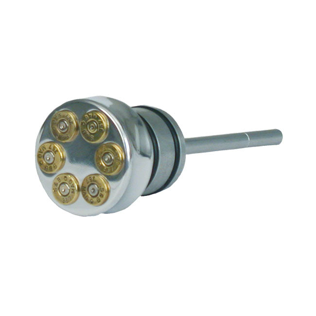 Cvp, Oil Tank Fill Plug, With Dipstick. Bullet. Polished Oil Tanks Dipsticks Cpv