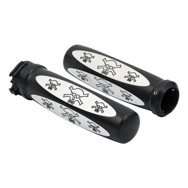 Cpv, Skull Handlebar Grip Set. Black Grips Cpv