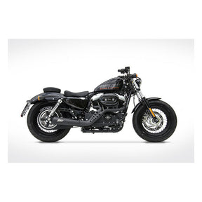 Zard, Sport 2-1 exhaust XL Sportster. Black Full Exhaust System Zard