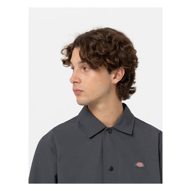 Oakport Coach Jacket Charcoal, Grey Jacket Dickies