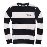 Roeg Shawn Stripe Sweatshirt Off White/Black Sweatshirts Roeg