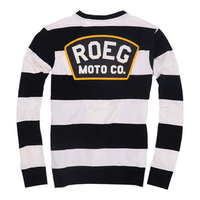 Roeg Shawn Stripe Sweatshirt Off White/Black Sweatshirts Roeg